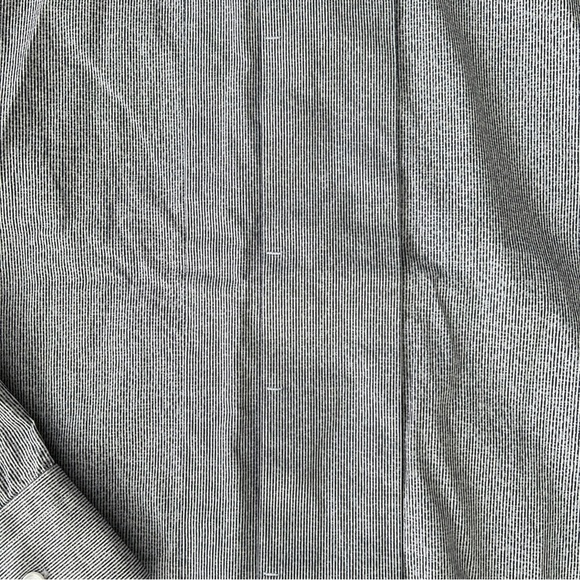 Karl lagerfeld gray striped classic long sleeve button down men’s 41 large - Picture 3 of 12